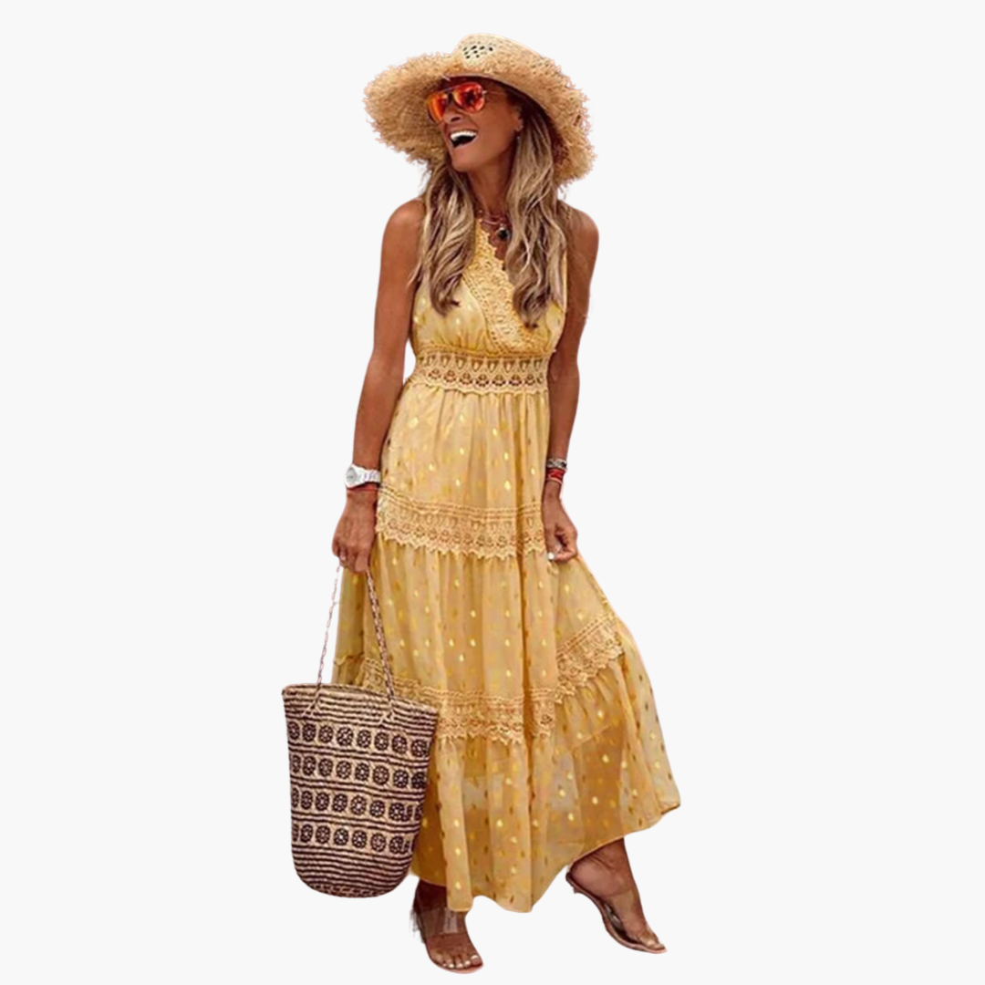 Boho Print Maxi Dress - Breezy Summer Look for Women