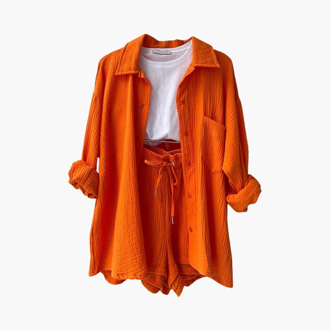 2-Piece Set for Women - Relaxed Fit Shirt and Shorts - Made by Jessica