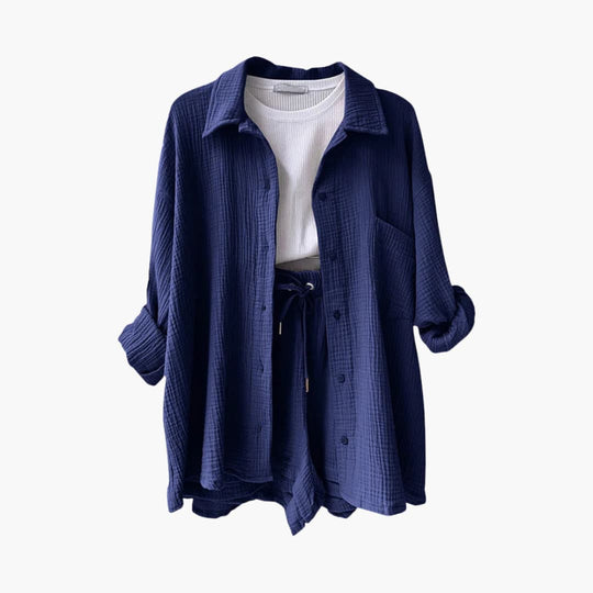 2-Piece Set for Women - Relaxed Fit Shirt and Shorts - Made by Jessica