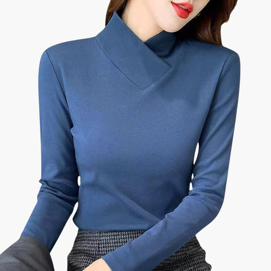 Breathable High Collar Jumper for Women - Chic & Lightweight - Made by Jessica
