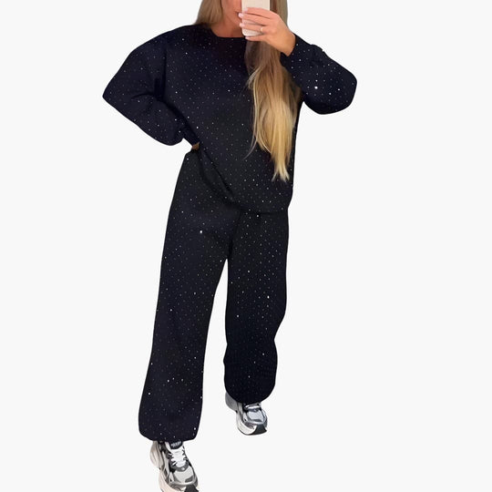 Diamond Print Lounge Set – Ultra-Soft & Stylish for Women