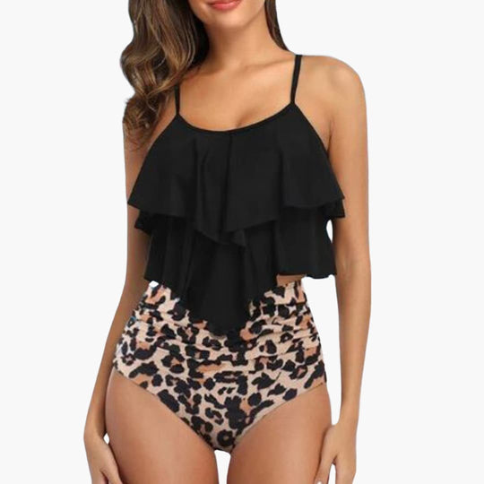 High-waisted tankini set - for women with tummy control