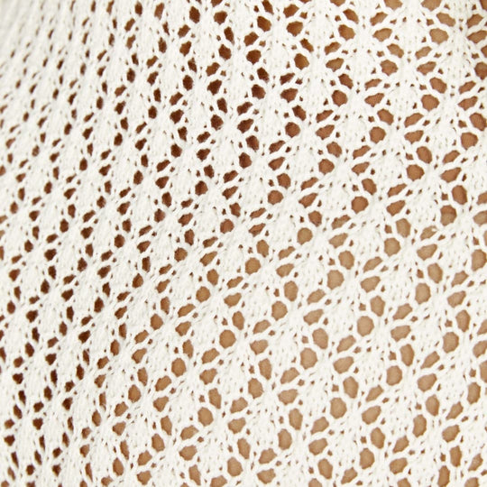 Women’s summer beach dress with crochet knit and long sleeves