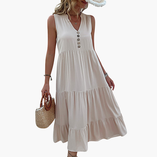 Airy Summer Sundress - Women's Lightweight Holiday Dress