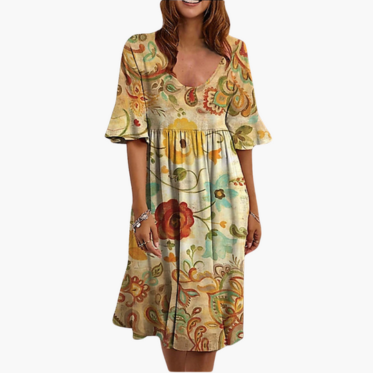 Boho Summer Dress - For Women's Casual Daytime Outings