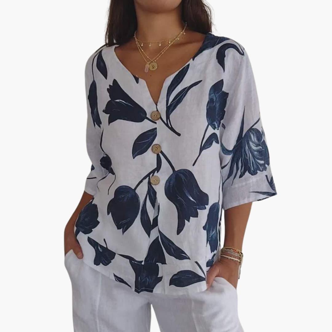 Breathable Chiffon Blouse – Women's Elegant Summer Top - Made by Jessica