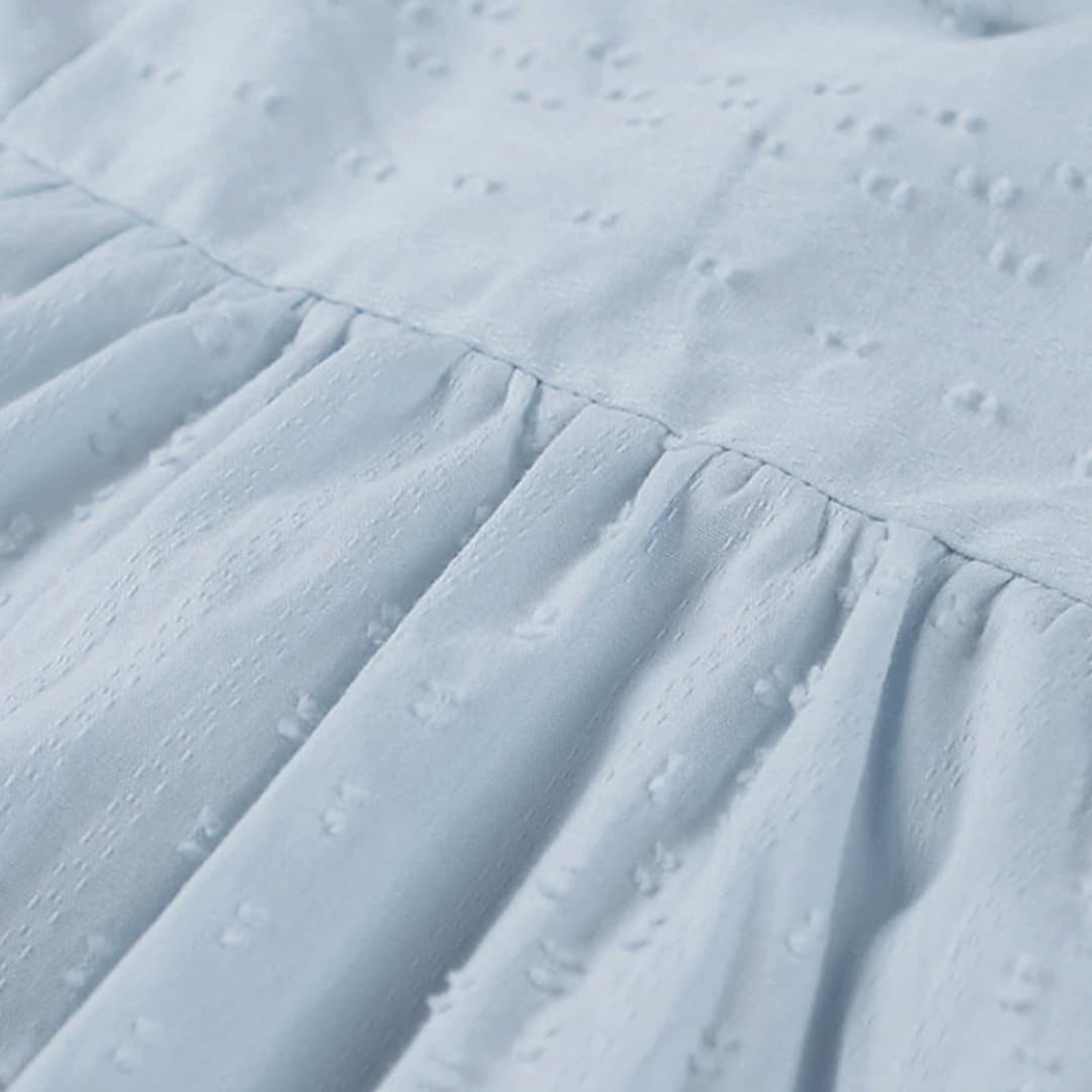 Women’s summer shirt dress with tie neck and side pockets