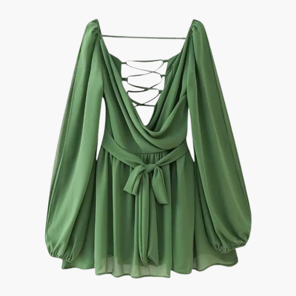 Airy summer mini dress - elegant style for women to wear
