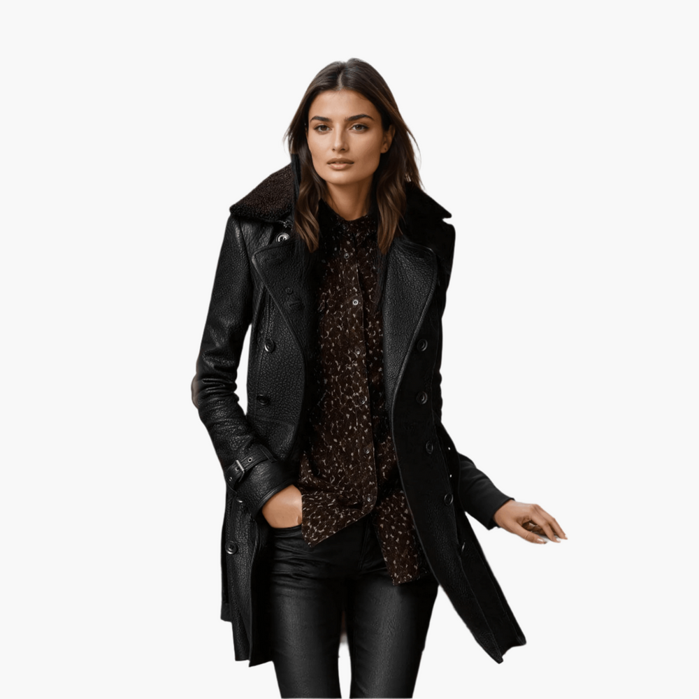 Double-Breasted Trench Coat - Classic Style for Women