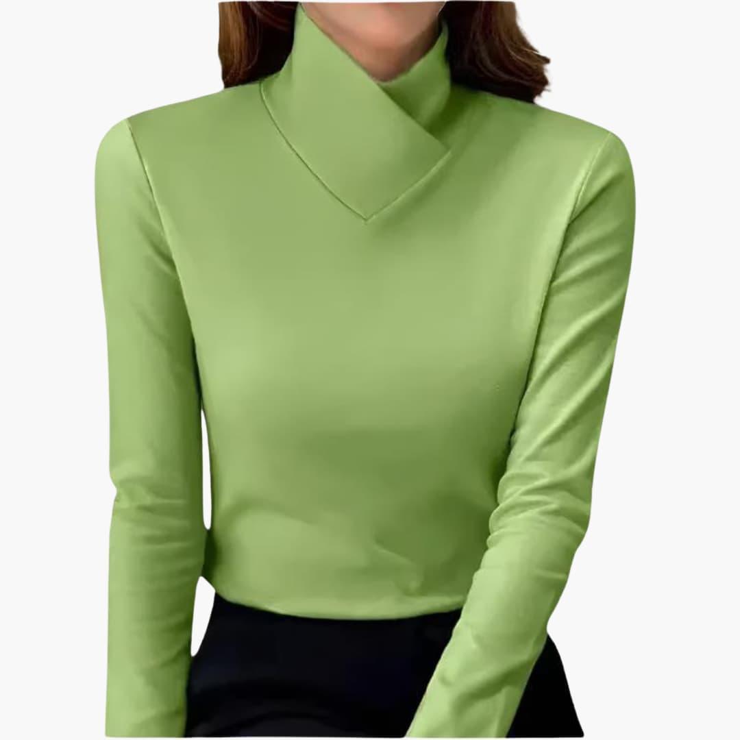 Breathable High Collar Jumper for Women - Chic & Lightweight - Made by Jessica