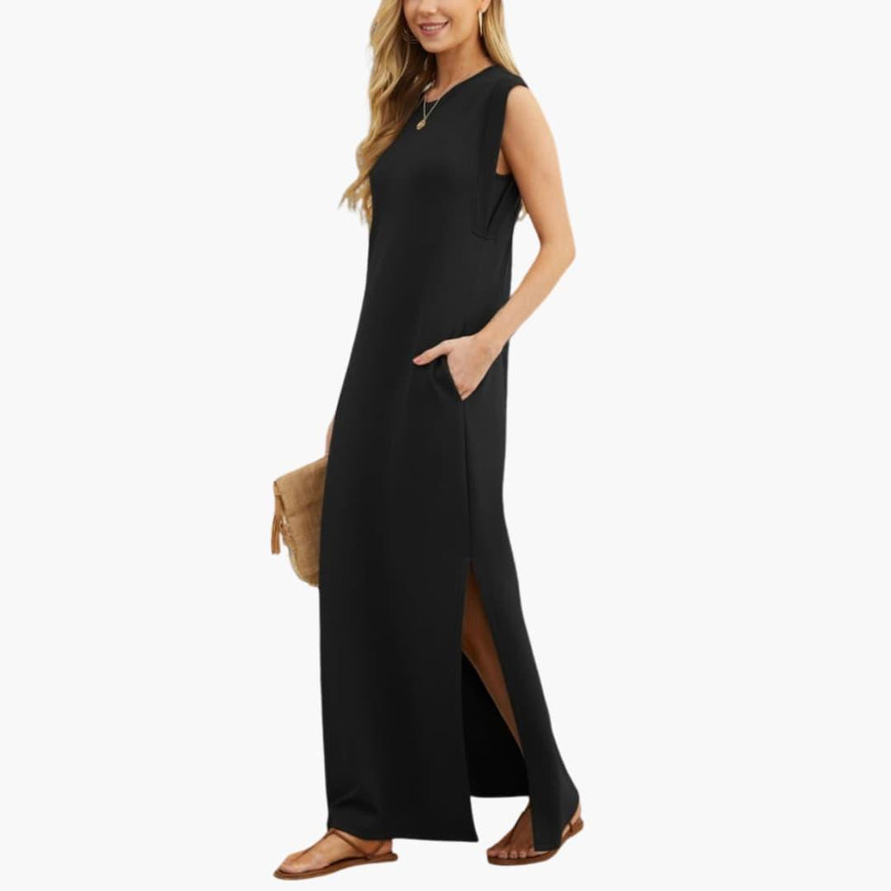 Wrinkle-Free Maxi Dress - Elegant Travel Style for Women