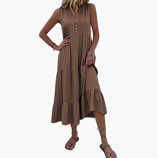 Airy Summer Sundress - Women's Lightweight Holiday Dress