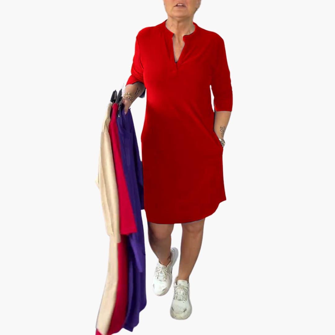 Zip-Front Mini Dress for Women - Chic Casual Everyday Look