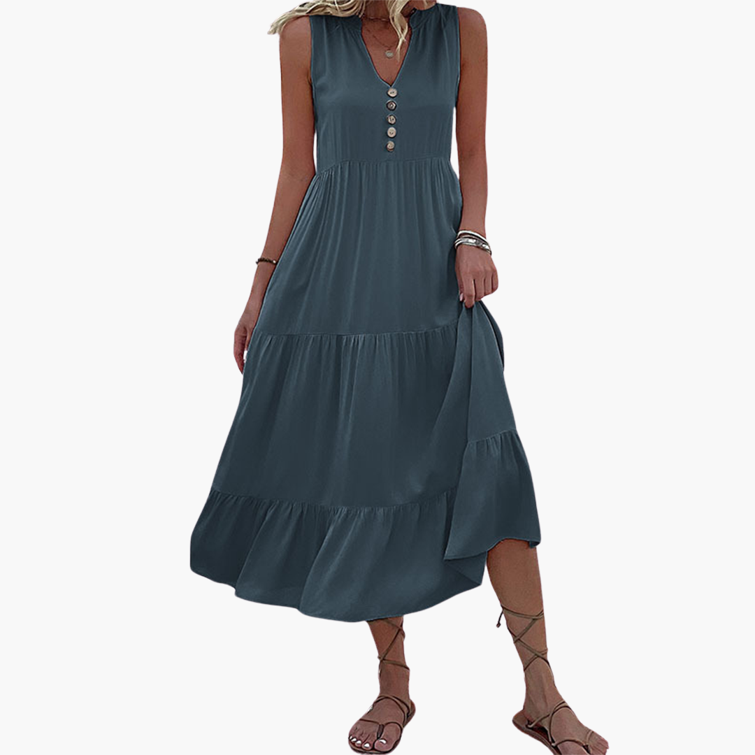 Airy Summer Sundress - Women's Lightweight Holiday Dress