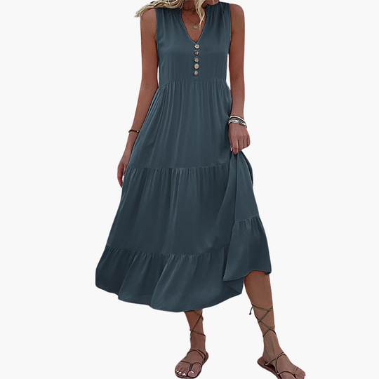 Airy Summer Sundress - Women's Lightweight Holiday Dress