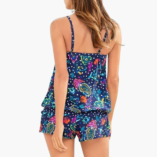 Women’s summer tank top and drawstring shorts two-piece set