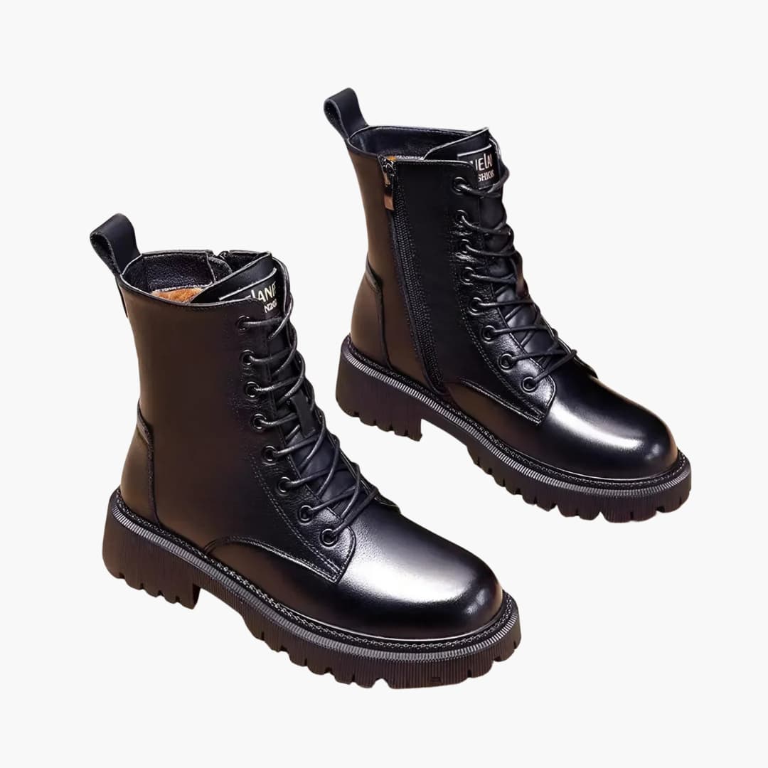 Women’s winter ankle boots with lining and zip closure