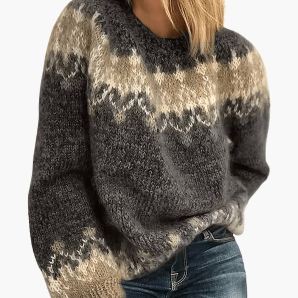 Nordic Pattern Sweater for Women - Cozy & Warm Knitwear