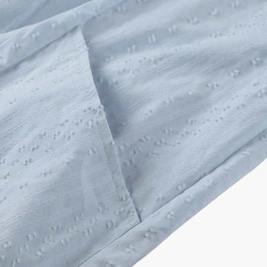 Women’s summer shirt dress with tie neck and side pockets