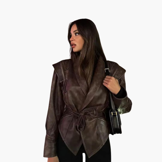 Faux Leather Coat for Women – Chic, Warm & Versatile Outerwear