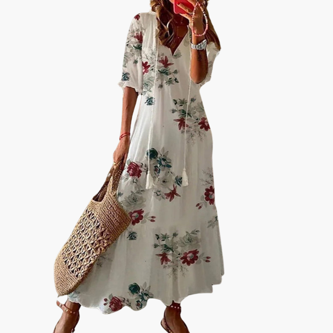 Boho Maxi Dress - Women's Flowy Fit for Summer Comfort