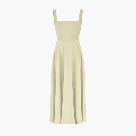 Women’s sleeveless floral summer dress with V-neck and ruffles