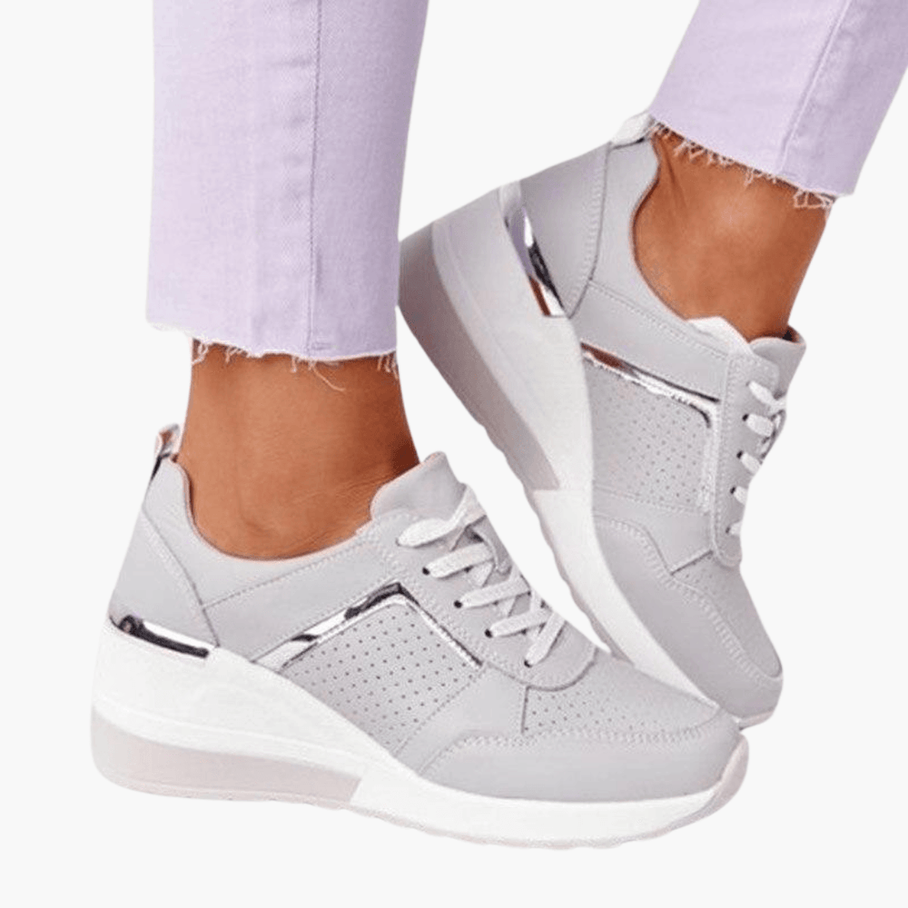 Ladies wedge trainers for women - platform sporty shoe style