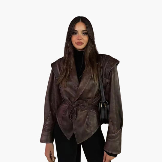 Faux Leather Coat for Women – Chic, Warm & Versatile Outerwear