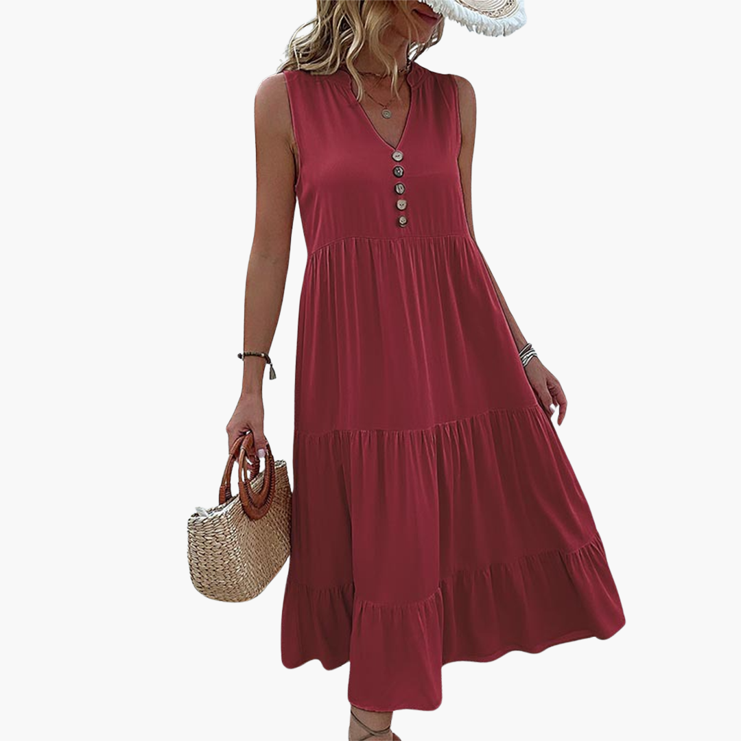 Airy Summer Sundress - Women's Lightweight Holiday Dress