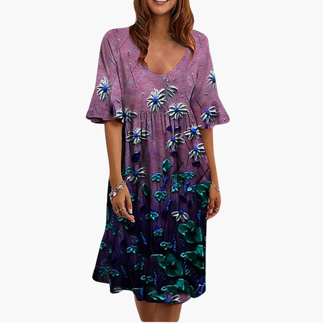 Boho Summer Dress - For Women's Casual Daytime Outings