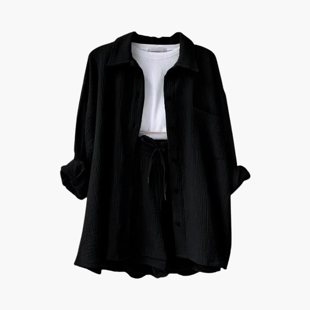 2-Piece Set for Women - Relaxed Fit Shirt and Shorts - Made by Jessica