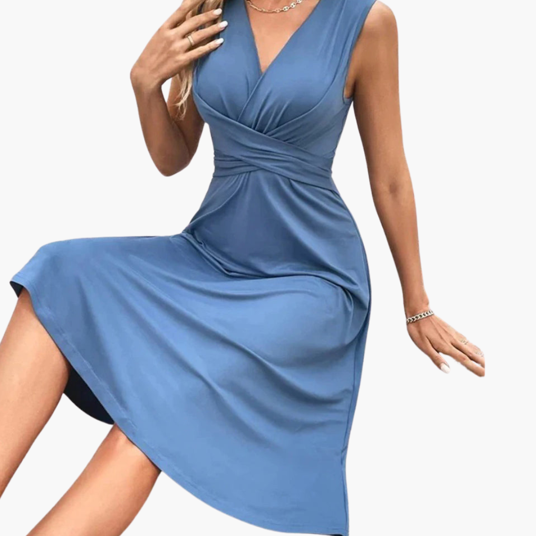 Airy Midi Dress - for Women with Knee-Length Summer Style