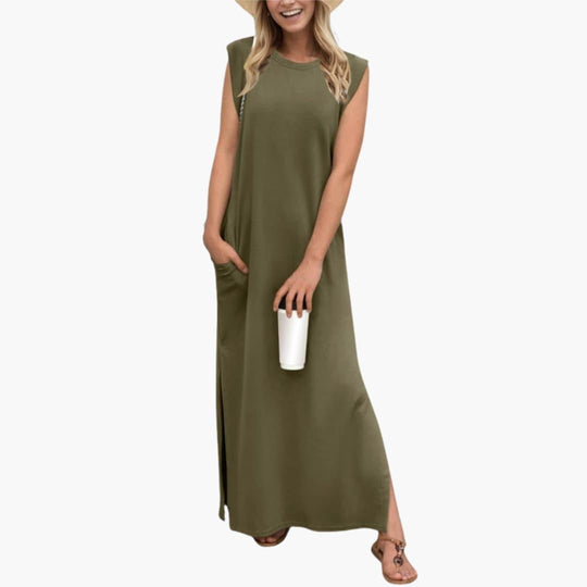 Wrinkle-Free Maxi Dress - Elegant Travel Style for Women