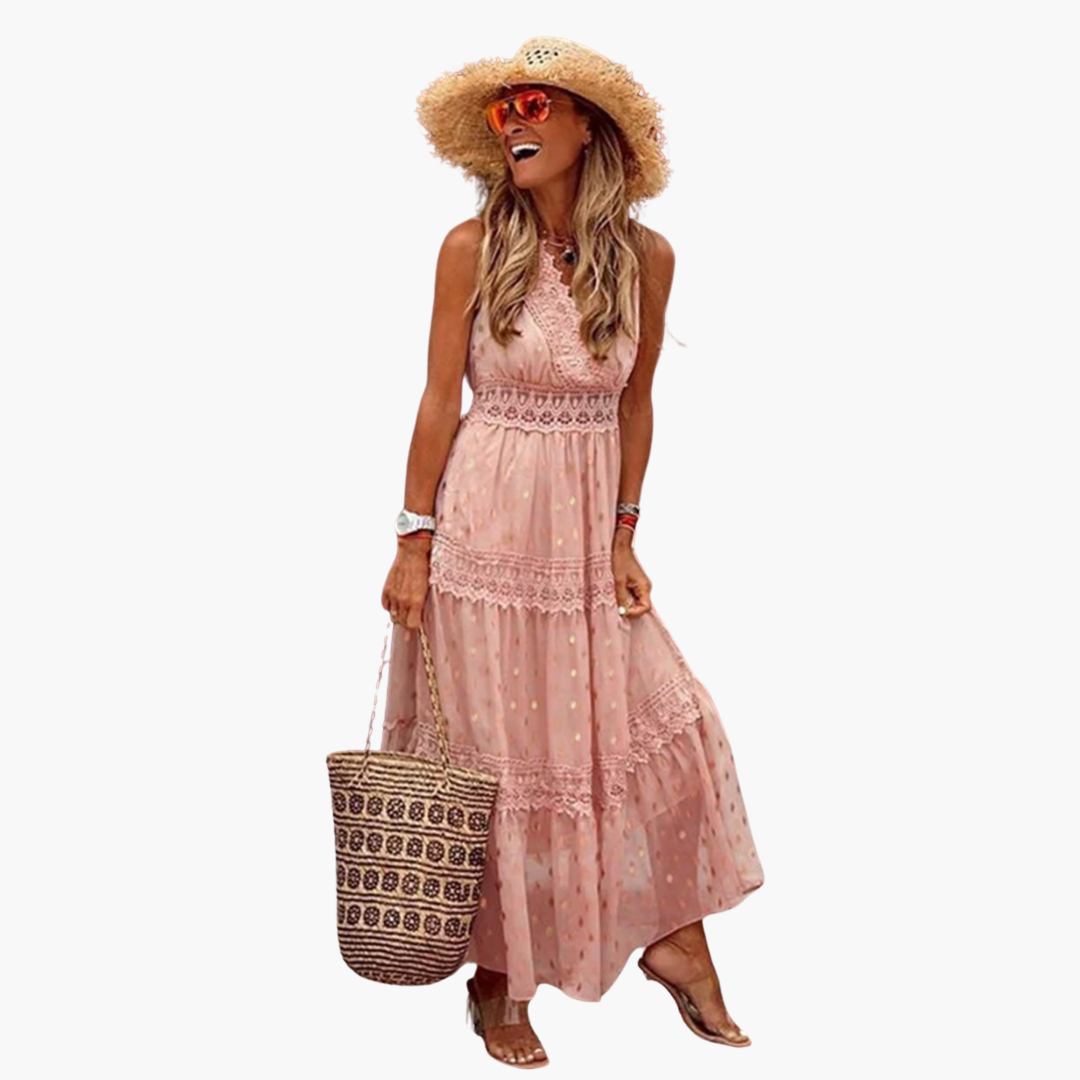 Boho Print Maxi Dress - Breezy Summer Look for Women