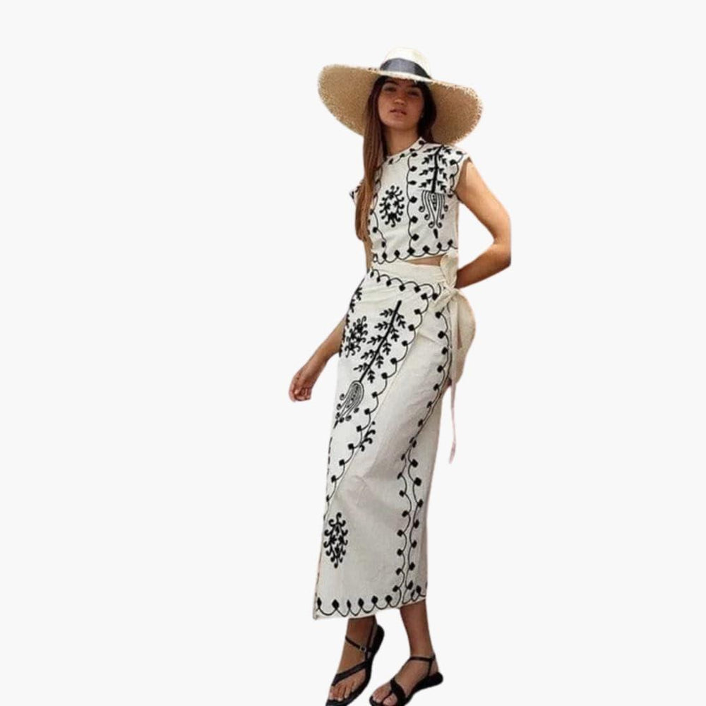 Boho Floral Midi Dress - Lightweight Summer Dress for Women - Made by Jessica